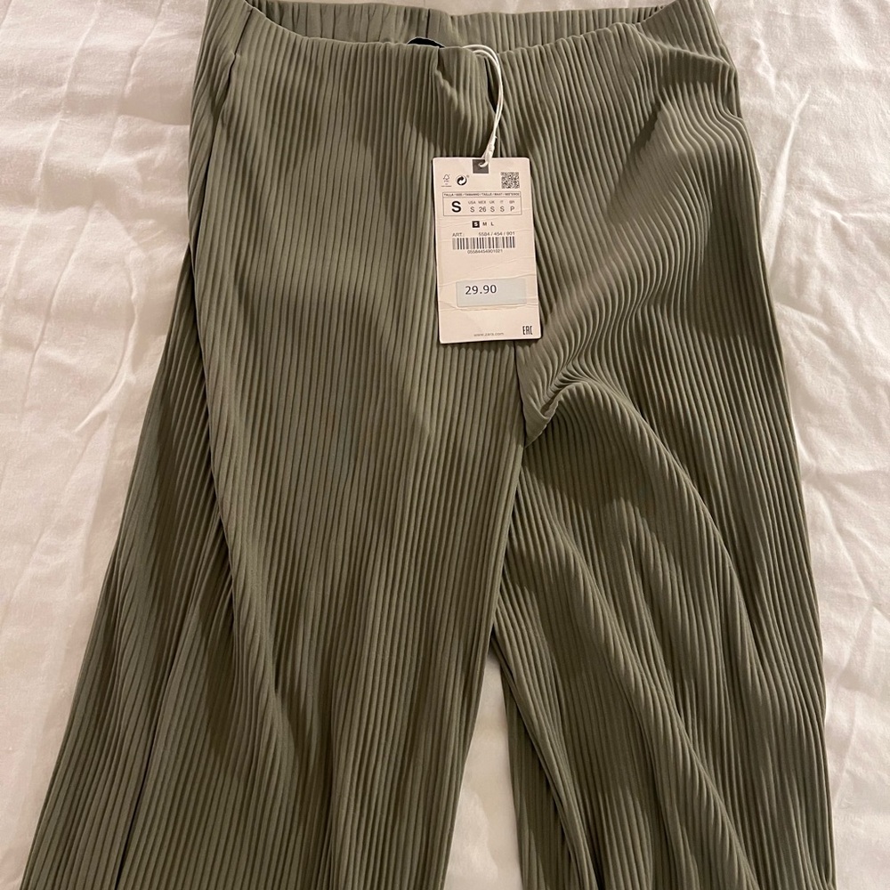 Zara Olive Wide Leg Pant